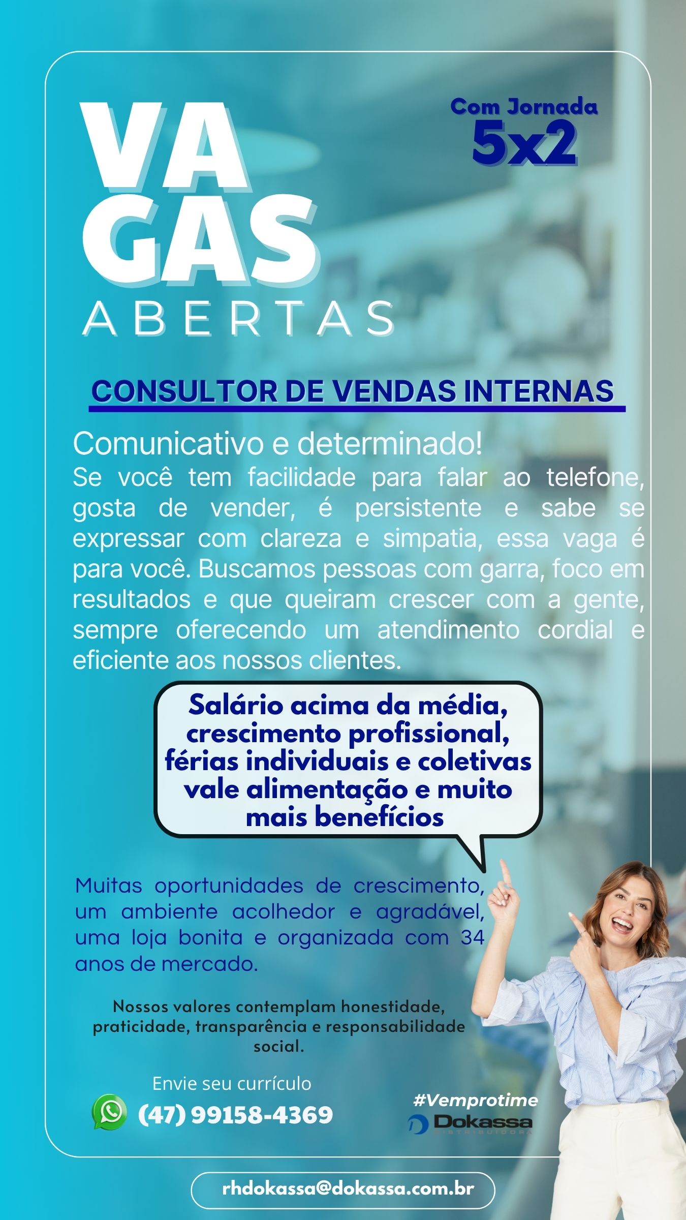 Consultor(a) de Vendas Internas